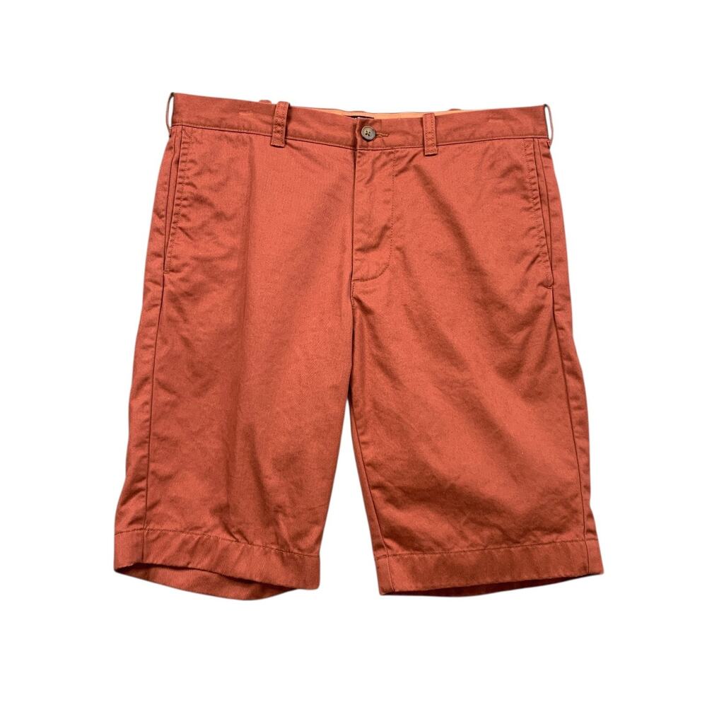 J Crew Shorts Mens 33 Rivington Broken-In Flat Front Chino Cotton Twill Zip Fly